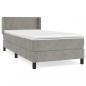 Preview: Boxspringbett mit Matratze Hellgrau 80x200 cm Samt