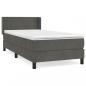 Preview: Boxspringbett mit Matratze Dunkelgrau 80x200 cm Samt