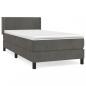 Preview: Boxspringbett mit Matratze Dunkelgrau 80x200 cm Samt