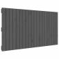 Preview: Wand-Kopfteil Grau 127,5x3x60 cm Massivholz Kiefer