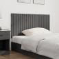 Preview: Wand-Kopfteil Grau 127,5x3x60 cm Massivholz Kiefer