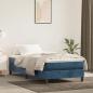 Preview: ARDEBO.de - Boxspringbett mit Matratze Dunkelblau 80x200 cm Samt