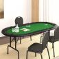 Preview: ARDEBO.de - Pokertisch Klappbar 10 Spieler Grün 206x106x75 cm