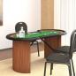 Preview: ARDEBO.de - Pokertisch Klappbar 10 Spieler mit Chipablage Grün 160x80x75 cm