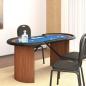 Preview: ARDEBO.de - Pokertisch 10 Spieler mit Chipablage Blau 160x80x75 cm