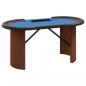 Preview: Pokertisch 10 Spieler mit Chipablage Blau 160x80x75 cm