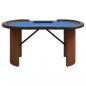 Preview: Pokertisch 10 Spieler mit Chipablage Blau 160x80x75 cm