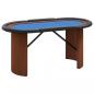 Preview: Pokertisch 10 Spieler Blau 160x80x75 cm