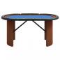 Preview: Pokertisch 10 Spieler Blau 160x80x75 cm