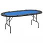 Preview: Pokertisch Klappbar 10 Spieler Blau 206x106x75 cm