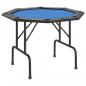 Preview: Pokertisch Klappbar 8 Spieler Blau 108x108x75 cm