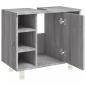 Preview: Badschrank Grau Sonoma 60x32x53,5 cm Holzwerkstoff