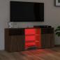 Preview: TV-Schrank mit LED-Leuchten Braun Eichen-Optik 120x30x50 cm