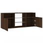 Preview: TV-Schrank mit LED-Leuchten Braun Eichen-Optik 120x30x50 cm