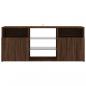 Preview: TV-Schrank mit LED-Leuchten Braun Eichen-Optik 120x30x50 cm