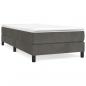 Preview: Boxspringbett mit Matratze Dunkelgrau 80x200 cm Samt