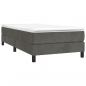 Preview: Boxspringbett mit Matratze Dunkelgrau 80x200 cm Samt