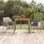 Preview: ARDEBO.de - Gartentisch mit Holzplatte Grau 90x90x75 cm Poly Rattan