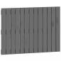 Preview: Wand-Kopfteil Grau 82,5x3x60 cm Massivholz Kiefer