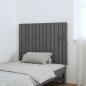 Preview: Wand-Kopfteil Grau 82,5x3x60 cm Massivholz Kiefer