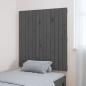 Preview: Wand-Kopfteil Grau 82,5x3x90 cm Massivholz Kiefer