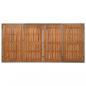 Preview: Gartentisch mit Holzplatte Grau 190x90x75 cm Poly Rattan