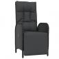 Preview: Garten-Relaxsessel mit Kissen 2 Stk. Poly Rattan Schwarz