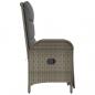 Preview: Garten-Relaxsessel mit Kissen 2 Stk. Poly Rattan Grau