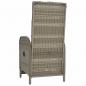 Preview: Garten-Relaxsessel mit Kissen 2 Stk. Poly Rattan Grau