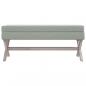 Preview: Hocker mit Stauraum Hellgrau 110x45x49 cm Samt