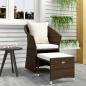 Preview: ARDEBO.de - 2-tlg. Garten-Lounge-Set mit Kissen Braun Poly Rattan