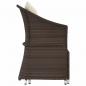 Preview: 2-tlg. Garten-Lounge-Set mit Kissen Braun Poly Rattan