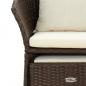 Preview: 2-tlg. Garten-Lounge-Set mit Kissen Braun Poly Rattan