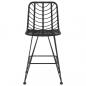 Preview: Barhocker 2 Stk. Schwarz 45x56x103,5 cm PE-Rattan und Stahl