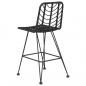 Preview: Barhocker 2 Stk. Schwarz 45x56x103,5 cm PE-Rattan und Stahl