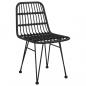 Preview: Gartenstühle 2 Stk. Schwarz 48x62x84 cm PE-Rattan