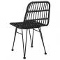 Preview: Gartenstühle 2 Stk. Schwarz 48x62x84 cm PE-Rattan