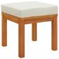 Preview: Gartenhocker mit Kissen 2 Stk. 40x40x42 cm Massivholz Akazie