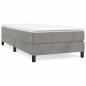 Preview: Boxspringbett mit Matratze Hellgrau 80x200 cm Samt