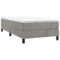 Preview: Boxspringbett mit Matratze Hellgrau 80x200 cm Samt