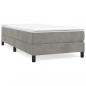 Preview: Boxspringbett mit Matratze Hellgrau 90x190 cm Samt