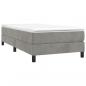 Preview: Boxspringbett mit Matratze Hellgrau 90x190 cm Samt