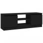 Preview: TV-Schrank mit Tür Schwarz 102x30x36 cm