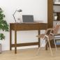 Preview: ARDEBO.de - Schreibtisch mit Schubladen Honigbraun 100x50x78 cm Massivholz