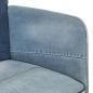 Preview: Sessel mit Hocker Blau Denim Patchwork Canvas