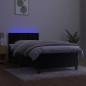 Preview: Boxspringbett mit Matratze & LED Schwarz 90x190 cm Samt