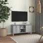 Preview: ARDEBO.de - TV-Schrank mit Massivholz-Beinen Grau Sonoma 103,5x35x50 cm