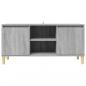 Preview: TV-Schrank mit Massivholz-Beinen Grau Sonoma 103,5x35x50 cm