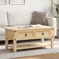 Preview: Couchtisch mit Schubladen Corona 100x48x45 cm Massivholz Kiefer