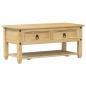 Preview: Couchtisch mit Schubladen Corona 100x48x45 cm Massivholz Kiefer